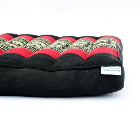 Cushion Thai seat cushion meditation elephants black-red 50x50cm