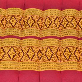 Pillow Thai cushion meditation flowers ruby orange 36x36x6cm