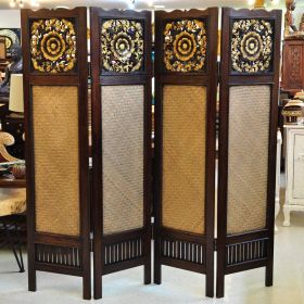 Room divider partition screen wood bamboo 160cm blossom...