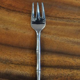 Cake fork dessert fork stainless steel bamboo design
