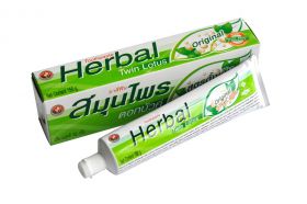 Twin Lotus Toothpaste 10 herbs no flouride 25g Anti Bac...