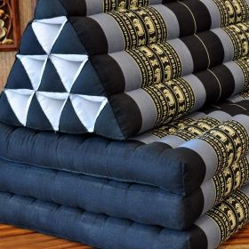 Thai triangle cushion pillow elephants black grey 3 mats Jumbo L