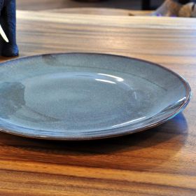 Large ceramic dining plate 28cm violet blue