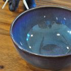 Keramik Schüssel aus Thailand 16cm Violett Blau