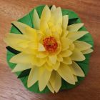 Flowers artificial flowers lotus water lily, middle 13cm yello