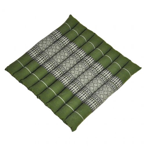 Pillows Thai seat cushion mat flowers pattern green 35x35cm
